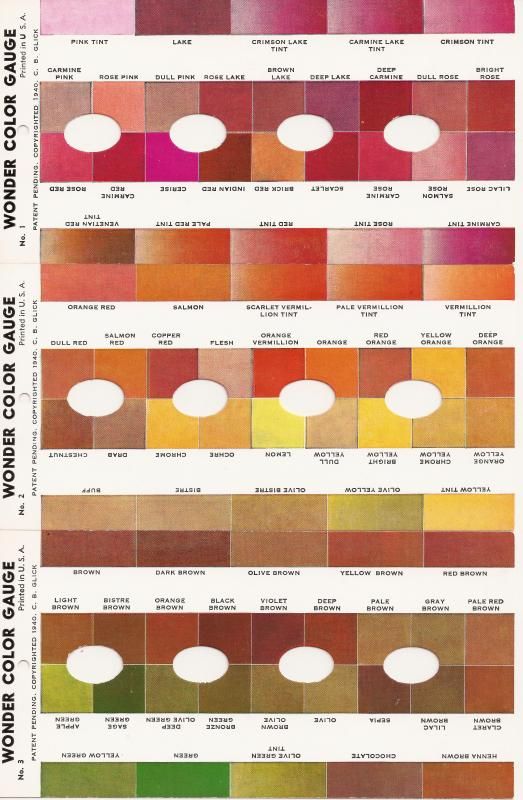 Color Chart Stamp Bears